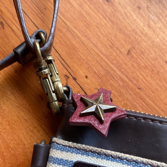 Chala Nautical Anchor Crossbody Bag - Blue and Brown GUC - Picture 4 of 8